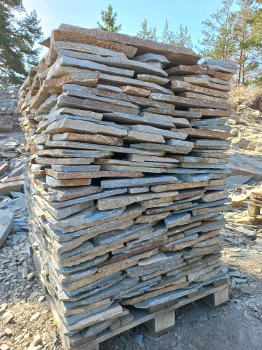 Плитняк златолит серебристый для цоколя, отмостки купить в Добрянке