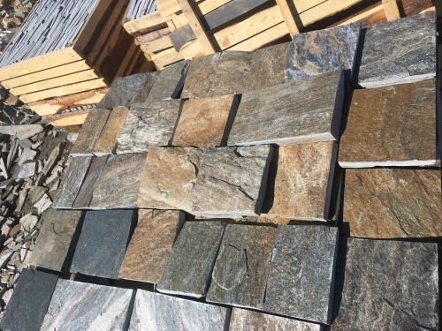 Плитка пилёная златолит Уральский для цоколя, отмостки купить в Добрянке