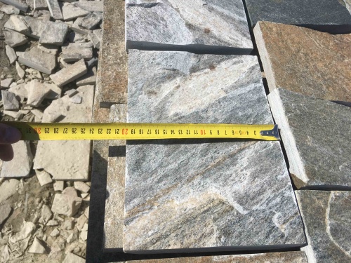 Плитка пилёная златолит Уральский для цоколя, отмостки купить в Добрянке